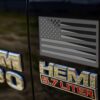 3D Embossed USA Flag Decals - Rear