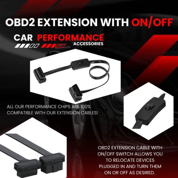 Ultra Low Profile OBD2 ON/OFF Extension Cable 16pin - Image 3